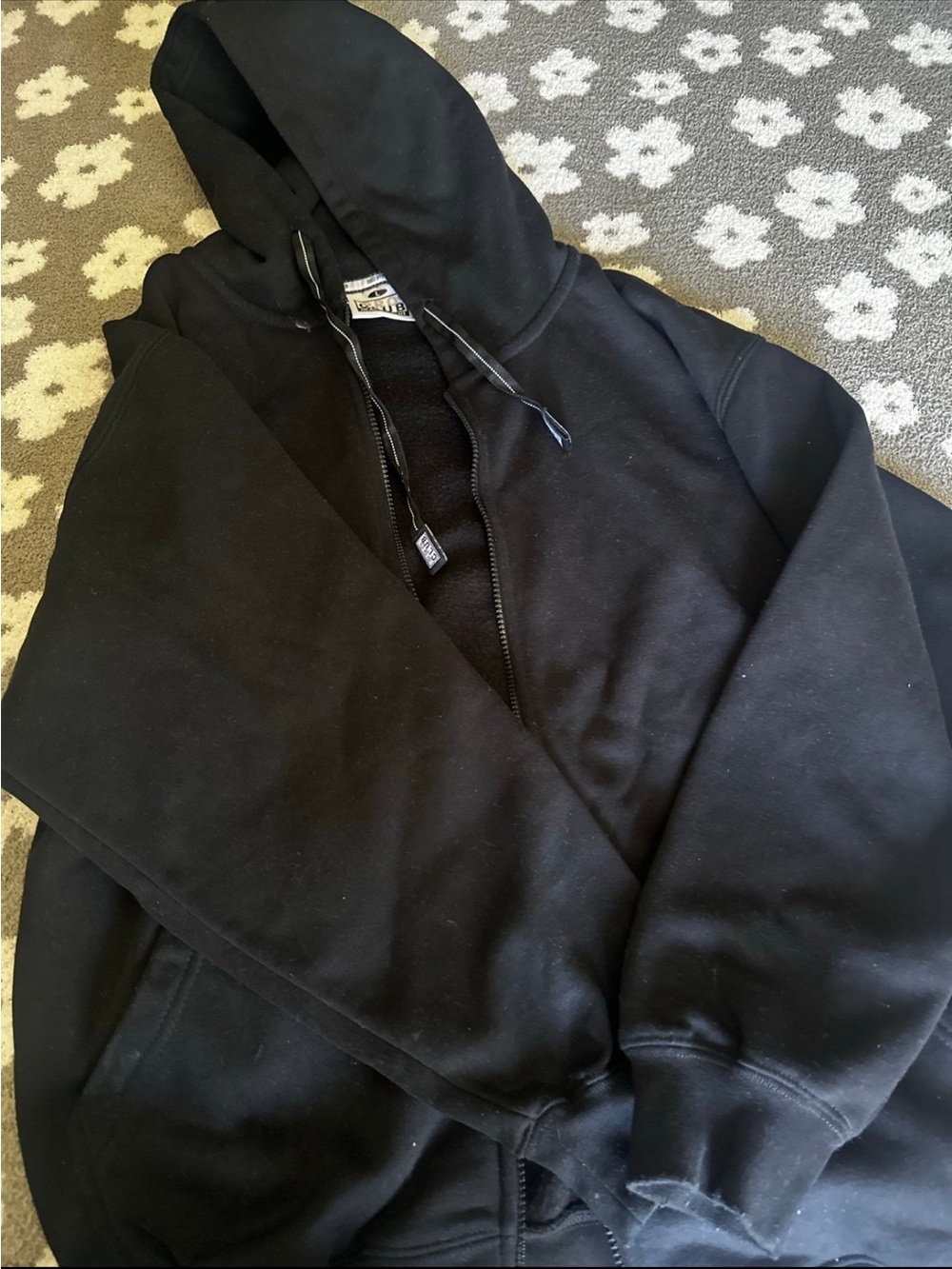 Pro Club Zip Up Black Men's Zip-Up Hoodie Sweater